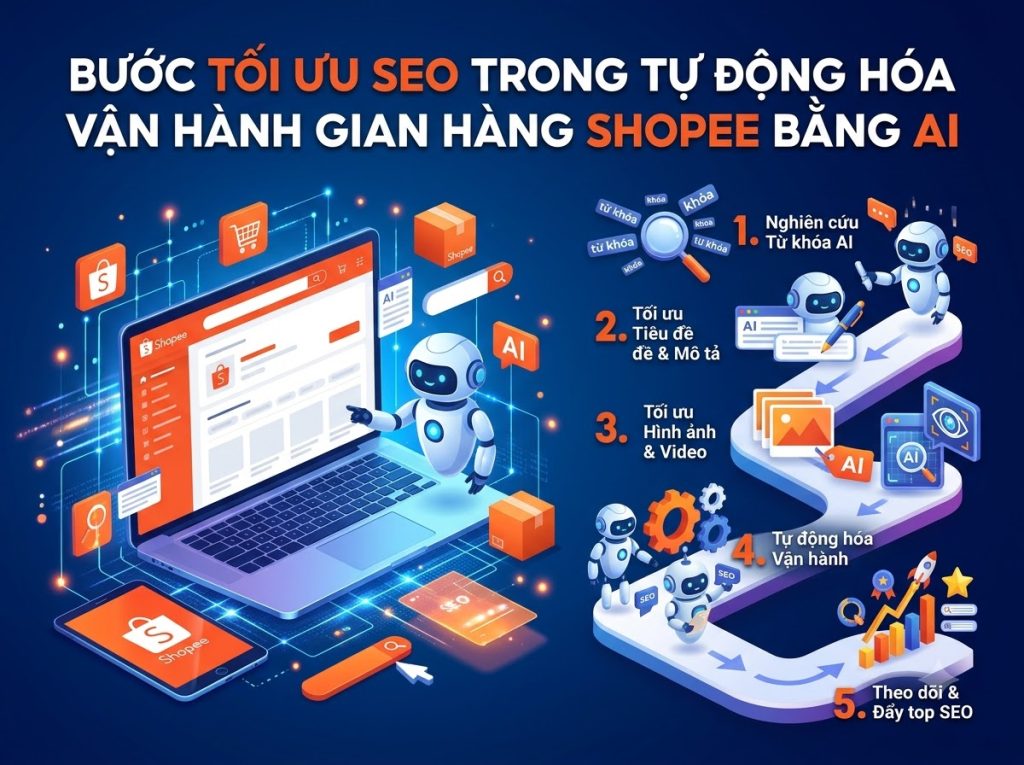 Bước tối ưu SEO trong tự động hóa vận hành gian hàng Shopee bằng AI
