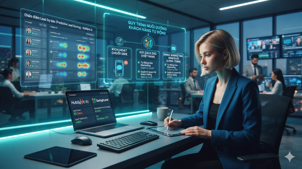 HubSpot AI & GoHighLevel – Quản trị CRM và nuôi dưỡng khách hàng tự động