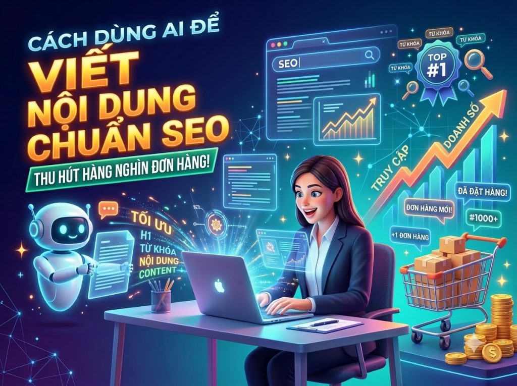 Cách dùng AI viết content chuẩn SEO thu hút nghìn đơn hàng toàn diện