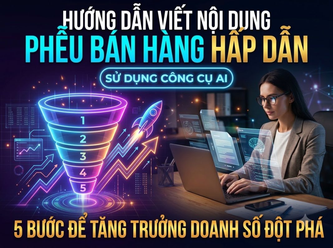 Hướng dẫn viết content đăng bài chuẩn phễu bán hàng với công cụ AI toàn diện