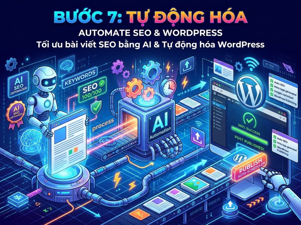 Tối ưu bài viết SEO bằng AI và tự động hóa xuất bản lên WordPress